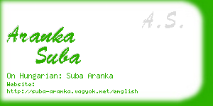 aranka suba business card